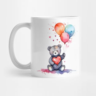 Cute Bear with Balloons Mug